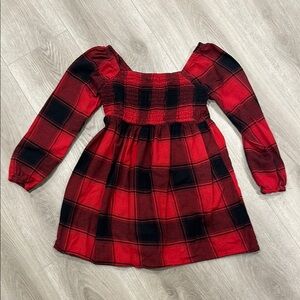 GAP Red and Black Checkered Dress